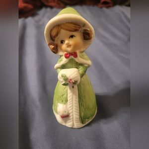 Vintage Royal Majestic Porcelain Bisque Merri-Bells GIRL WITH MUFF by JASCO 1978